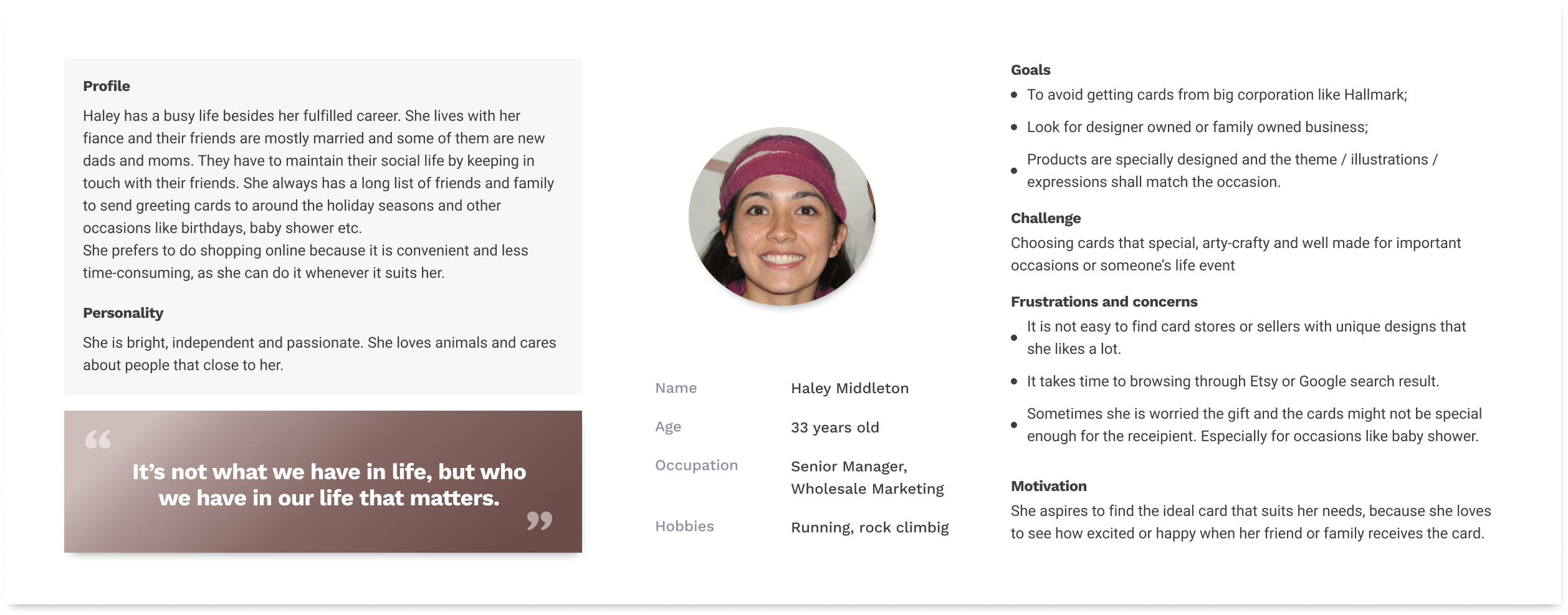 Persona profile