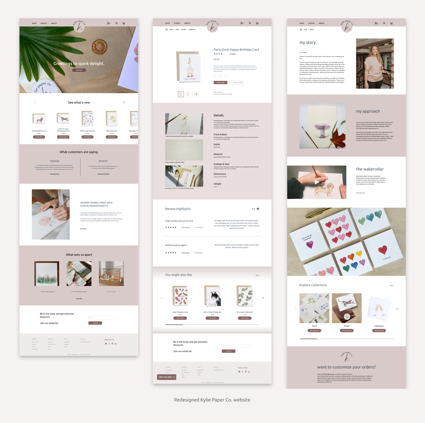 kylie paper co. key screens